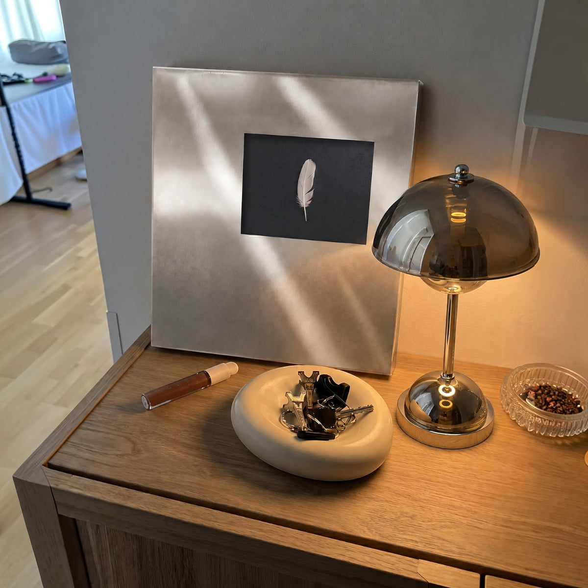 Lampara de mesa Vetro Mush USB