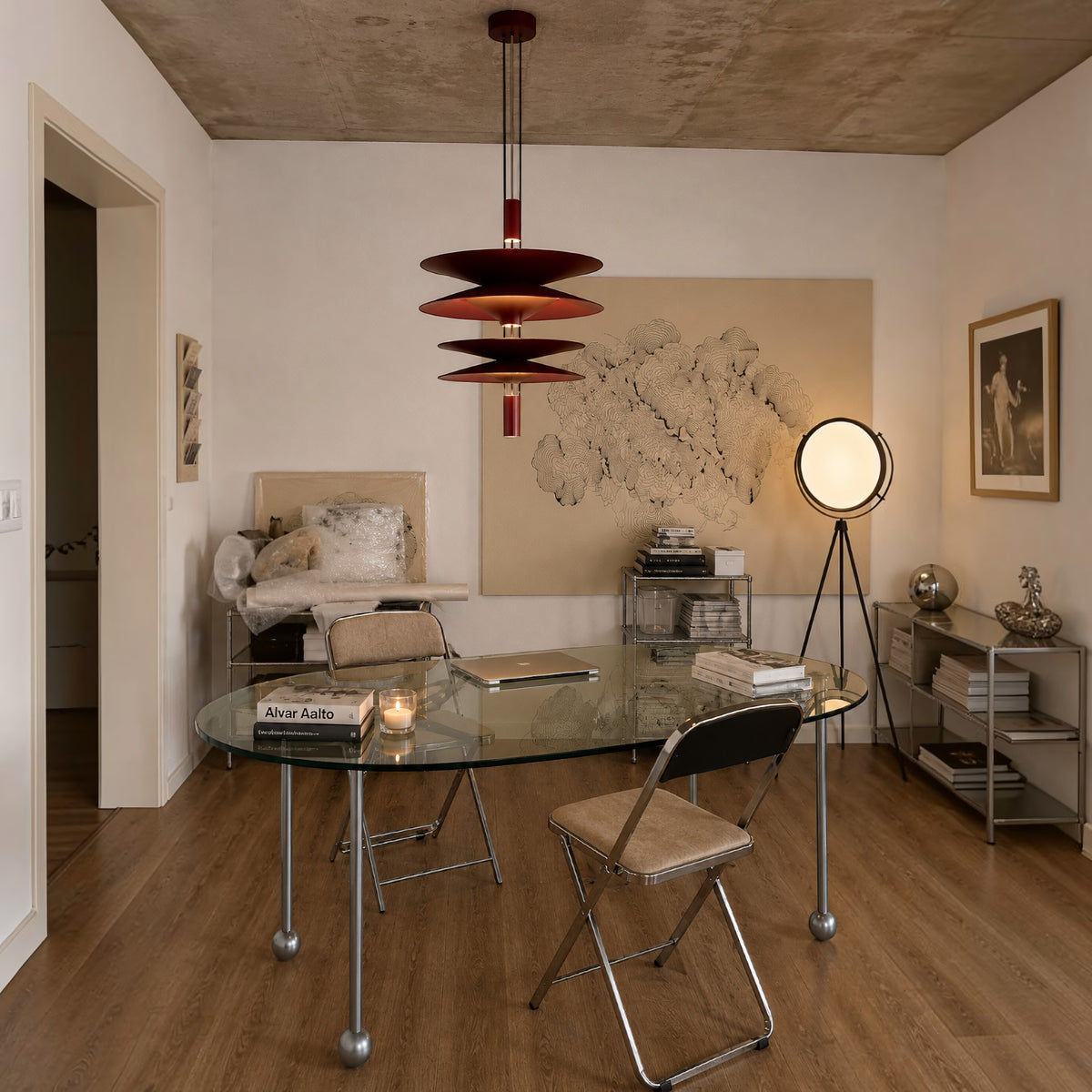 Lampara de piso Mold circle