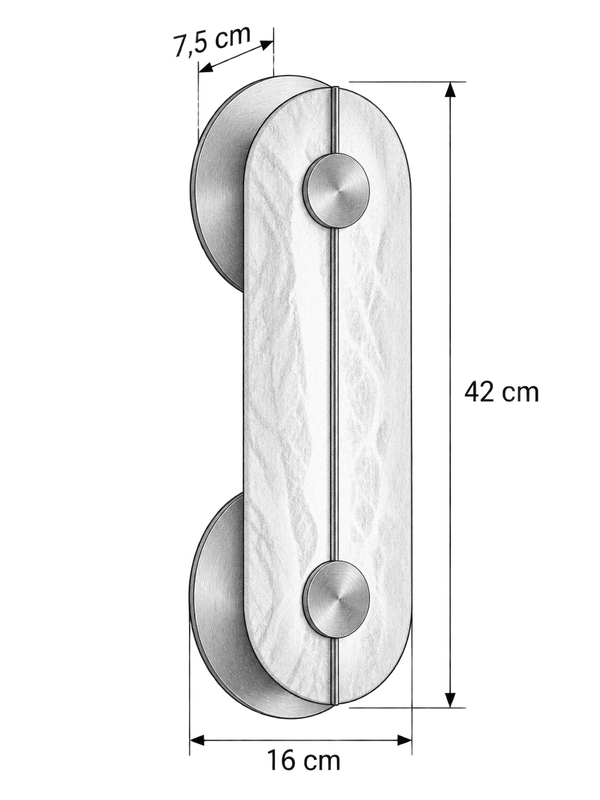 Lampara de pared Mármol Alabastro Español oval