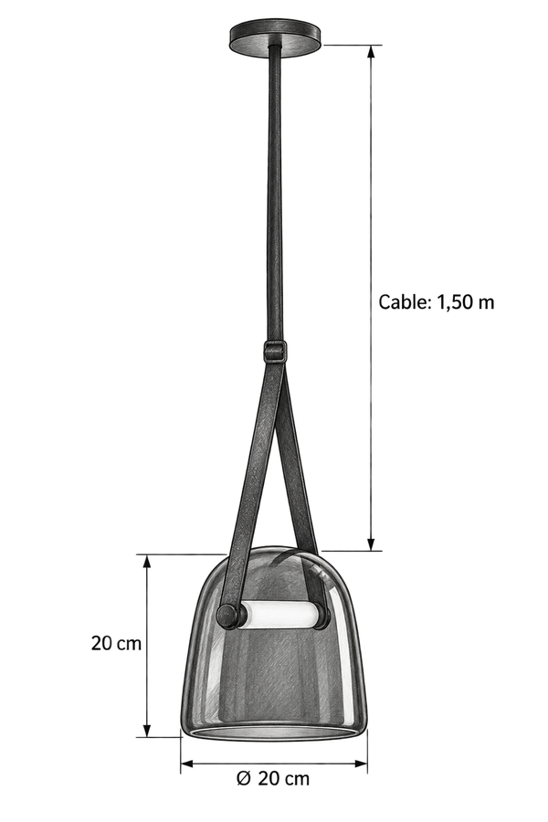 Lampara de colgar Vetro Grey