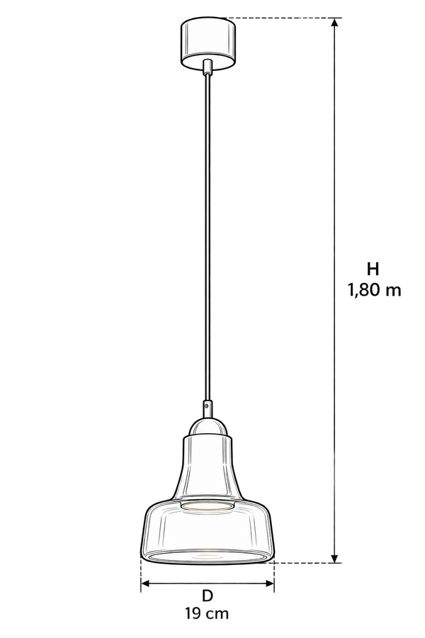 Lampara de colgar Vetro Marble hold M