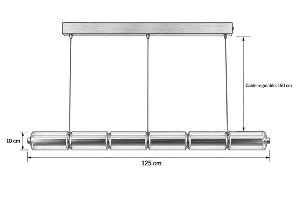 Lampara de colgar Vetro Ice line