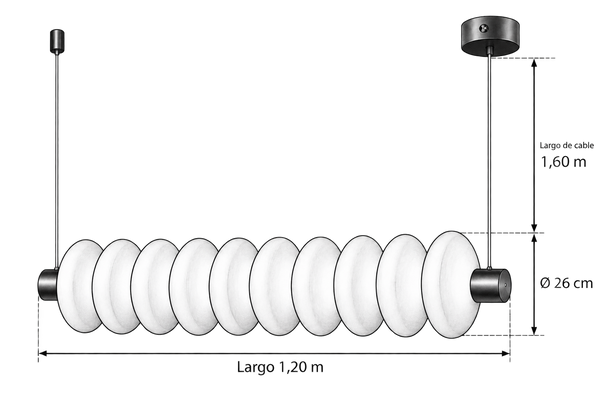 Lampara de colgar Mold Ripple line