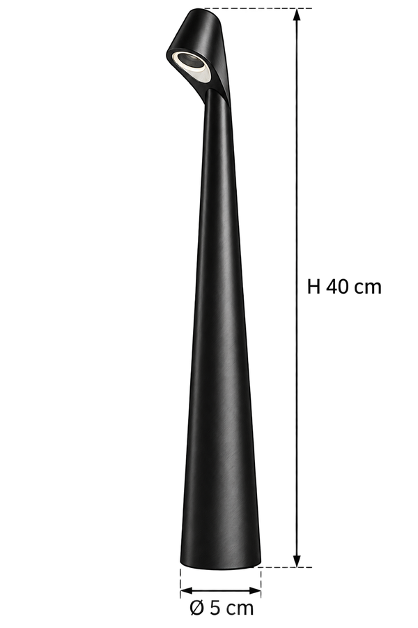 Lampara de mesa Mold black USB