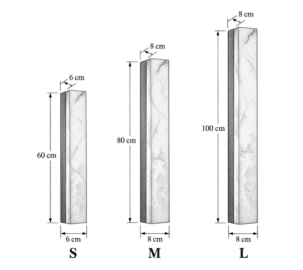 Lampara de pared Lithos rectangle símil mármol