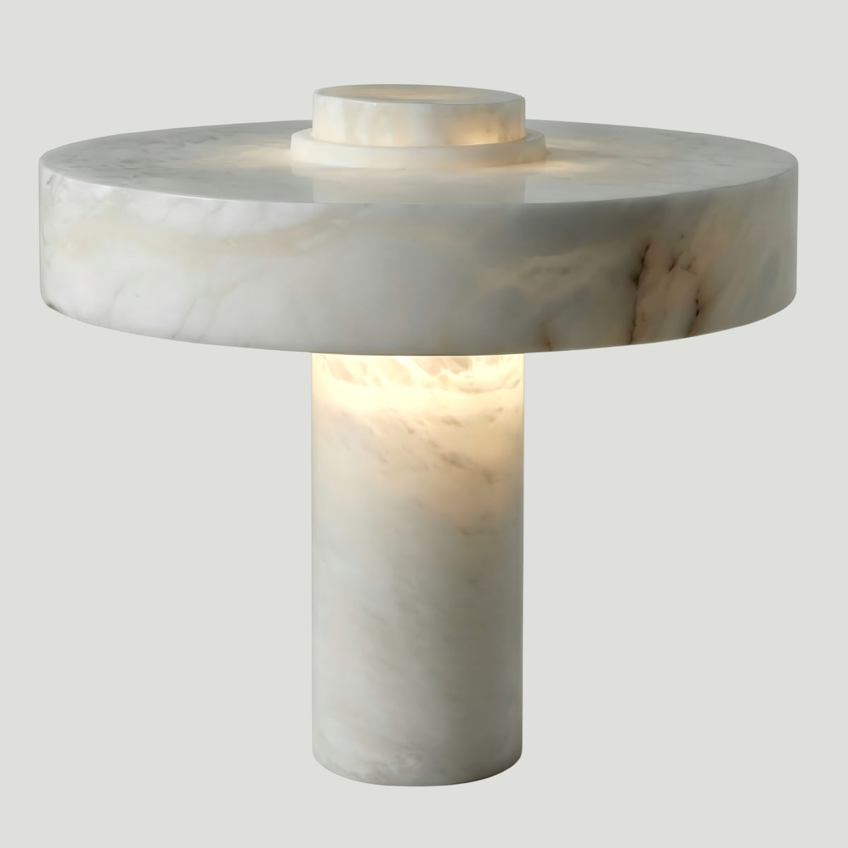 Lampara de mesa Lithos símil mármol