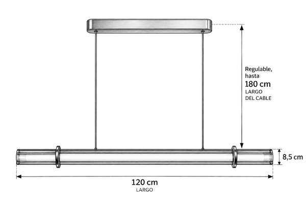 Lampara de colgar Axis Glass